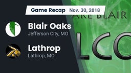 Recap: Blair Oaks  vs. Lathrop  2018