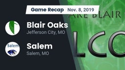 Recap: Blair Oaks  vs. Salem  2019