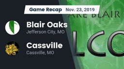 Recap: Blair Oaks  vs. Cassville  2019