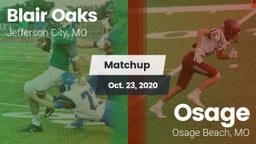 Matchup: Blair Oaks High vs. Osage  2020