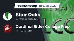 Recap: Blair Oaks  vs. Cardinal Ritter College Prep 2020
