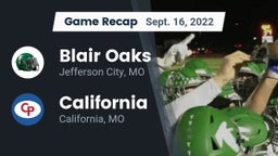 Recap: Blair Oaks  vs. California  2022
