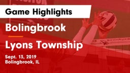 Bolingbrook  vs Lyons Township  Game Highlights - Sept. 13, 2019