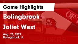 Bolingbrook  vs Joliet West Game Highlights - Aug. 23, 2022