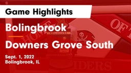 Bolingbrook  vs Downers Grove South  Game Highlights - Sept. 1, 2022