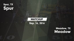 Matchup: Spur vs. Meadow  2016