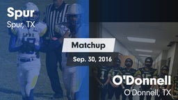 Matchup: Spur vs. O'Donnell  2016