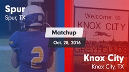Matchup: Spur vs. Knox City  2016