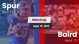 Matchup: Spur vs. Baird  2019