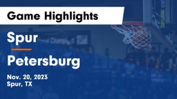 Spur  vs Petersburg  Game Highlights - Nov. 20, 2023