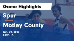 Spur  vs Motley County  Game Highlights - Jan. 22, 2019
