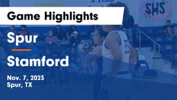 Spur  vs Stamford  Game Highlights - Nov. 7, 2023