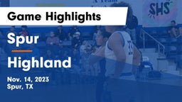 Spur  vs Highland  Game Highlights - Nov. 14, 2023