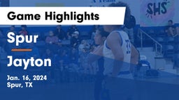 Spur  vs Jayton  Game Highlights - Jan. 16, 2024
