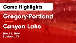 Gregory-Portland  vs Canyon Lake  Game Highlights - Nov 26, 2016