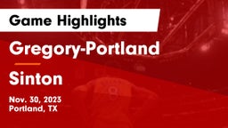 Gregory-Portland  vs Sinton  Game Highlights - Nov. 30, 2023
