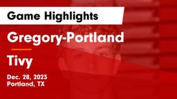 Gregory-Portland  vs Tivy  Game Highlights - Dec. 28, 2023