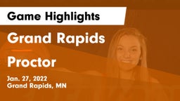 Grand Rapids  vs Proctor  Game Highlights - Jan. 27, 2022