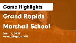 Grand Rapids  vs Marshall School Game Highlights - Jan. 11, 2024