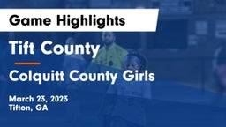 Tift County  vs Colquitt County Girls Game Highlights - March 23, 2023
