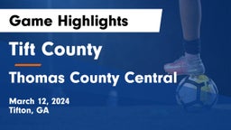 Tift County  vs Thomas County Central  Game Highlights - March 12, 2024