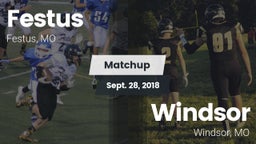 Matchup: Festus  vs. Windsor  2018