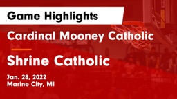 Cardinal Mooney Catholic  vs Shrine Catholic  Game Highlights - Jan. 28, 2022