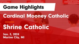 Cardinal Mooney Catholic  vs Shrine Catholic  Game Highlights - Jan. 3, 2024