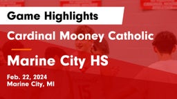 Cardinal Mooney Catholic  vs Marine City HS Game Highlights - Feb. 22, 2024