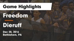Freedom  vs Dieruff  Game Highlights - Dec 20, 2016