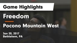 Freedom  vs Pocono Mountain West  Game Highlights - Jan 20, 2017