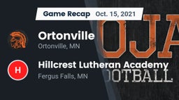 Recap: Ortonville  vs. Hillcrest Lutheran Academy 2021