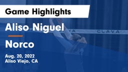 Aliso Niguel  vs Norco  Game Highlights - Aug. 20, 2022