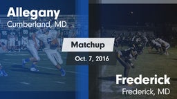 Matchup: Allegany vs. Frederick  2016