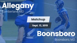 Matchup: Allegany vs. Boonsboro  2019
