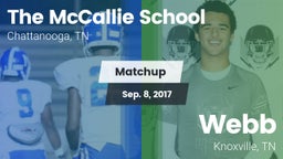 Matchup: The McCallie School vs. Webb  2017