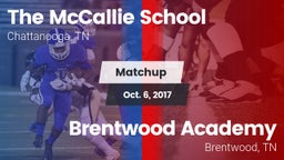 Matchup: The McCallie School vs. Brentwood Academy  2017