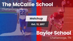 Matchup: The McCallie School vs. Baylor School 2017