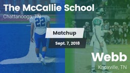 Matchup: The McCallie School vs. Webb  2018