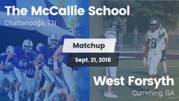 Matchup: The McCallie School vs. West Forsyth  2018