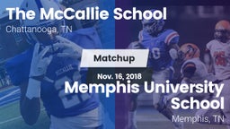 Matchup: The McCallie School vs. Memphis University School 2018