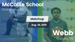 Matchup: The McCallie School vs. Webb  2019