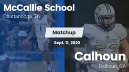 Matchup: The McCallie School vs. Calhoun  2020