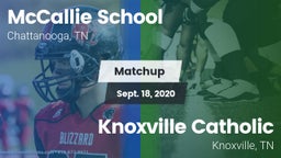 Matchup: The McCallie School vs. Knoxville Catholic  2020