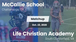 Matchup: The McCallie School vs. Life Christian Academy  2020