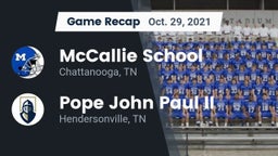 Recap: McCallie School vs. Pope John Paul II  2021