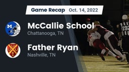 Recap: McCallie School vs. Father Ryan  2022