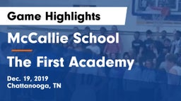 McCallie School vs The First Academy Game Highlights - Dec. 19, 2019