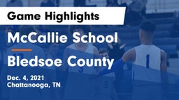 McCallie School vs Bledsoe County  Game Highlights - Dec. 4, 2021