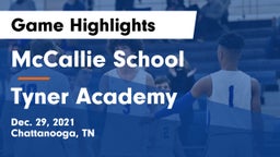 McCallie School vs Tyner Academy  Game Highlights - Dec. 29, 2021